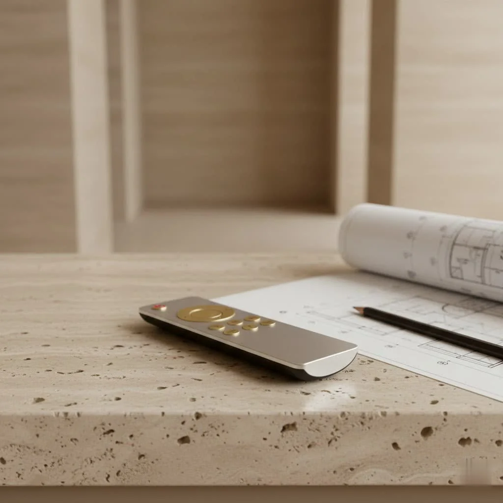 Senior using a large button universal remote control