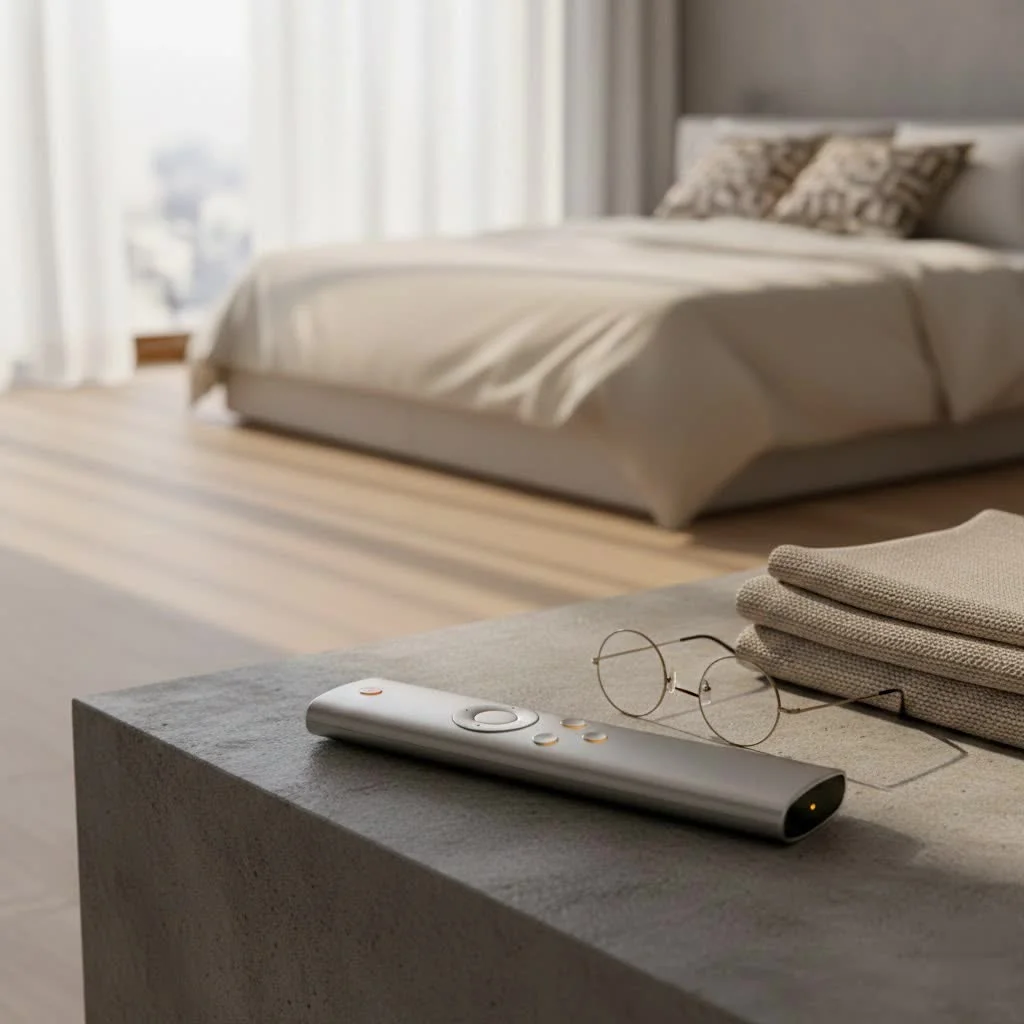 Universal remote controlling a Blu-ray player and other home theater devices