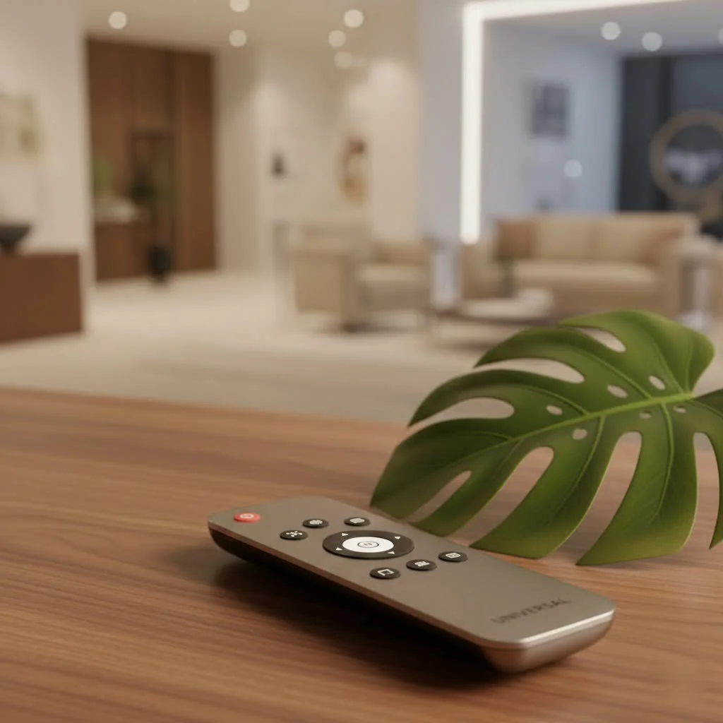 Universal projector remote controlling a home theater setup
